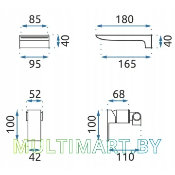 Смеситель Rea Mason REA-B5150 (золотой) картинка 6